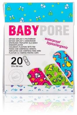 BABYPORE Náplasti detské 19 × 56 mm, 20 ks Náplasť