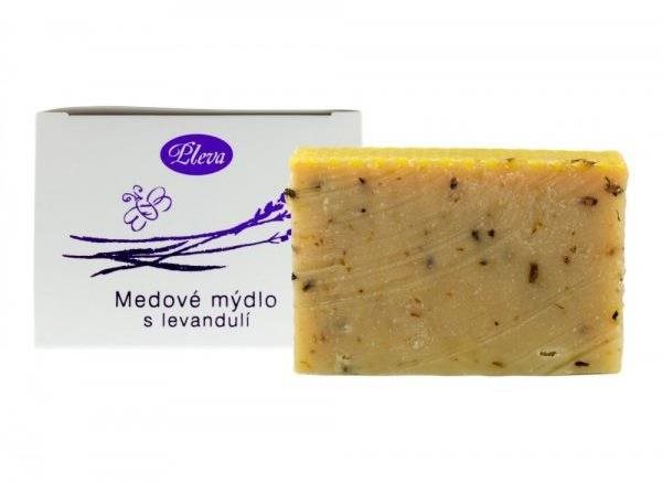 Pleva Medové mydlo s levanduľou 90 g Tuhé mydlo