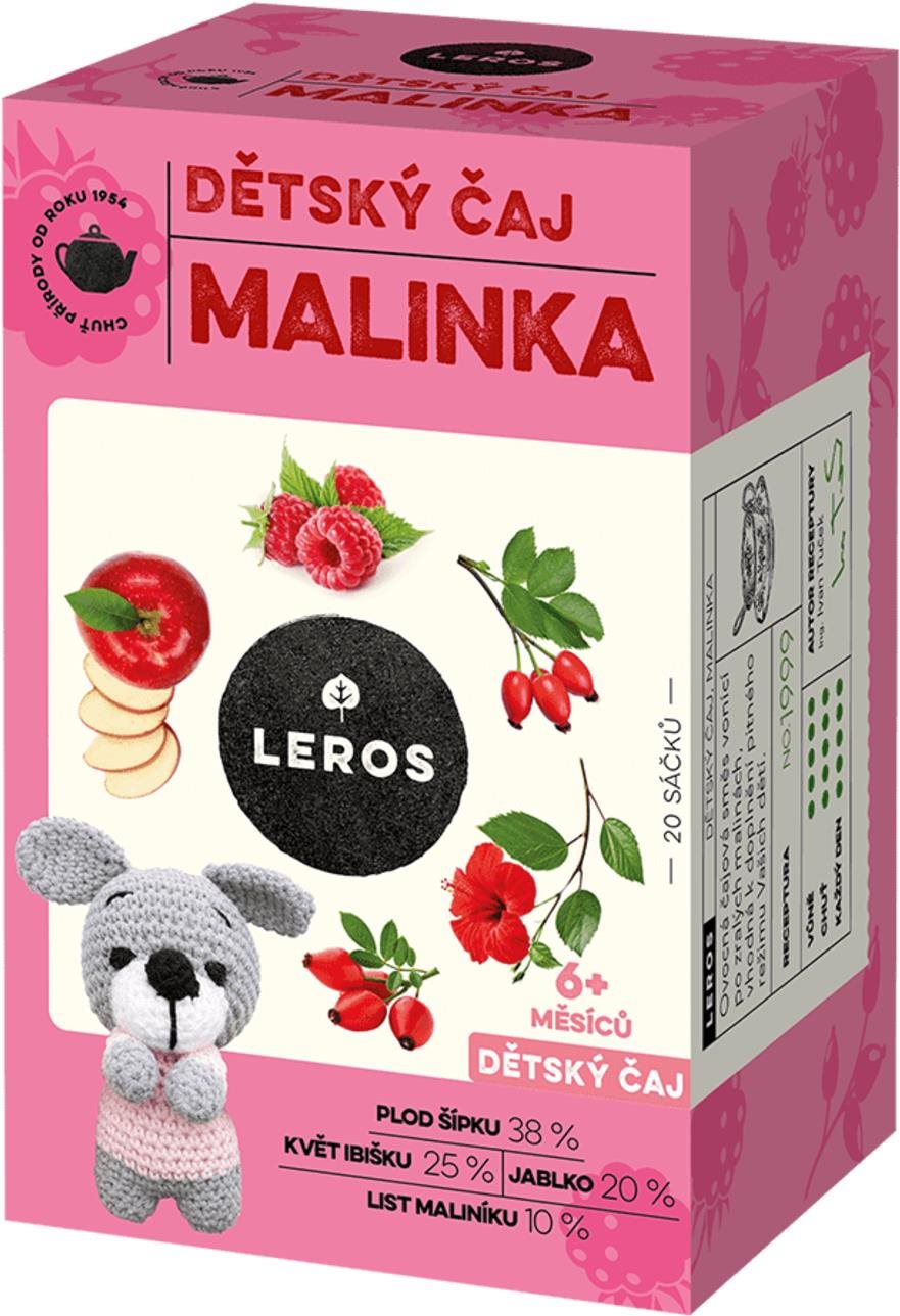 LEROS Malinka Nálevové vrecká 20× 2 g Detský čaj