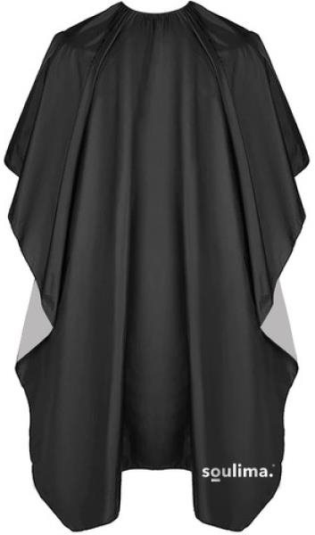 Iso Trade Kadeřnický plášť 140 × 100 cm, černá pelerína Sada
