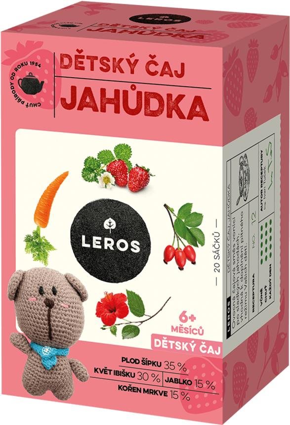 Leros Detský čaj Jahôdka nálevové vrecká 20× 2 g Detský čaj