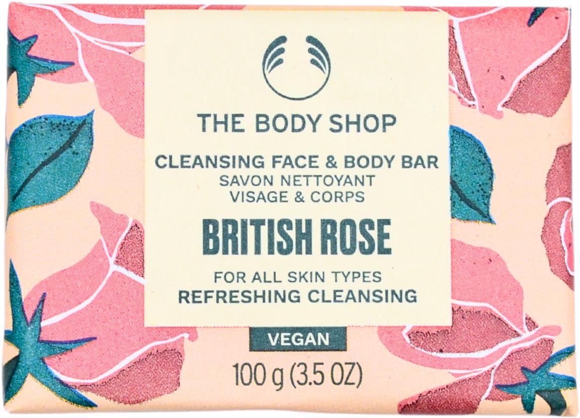 The Body Shop Tělové a pleťové mýdlo British rose 100 g Tuhé mýdlo