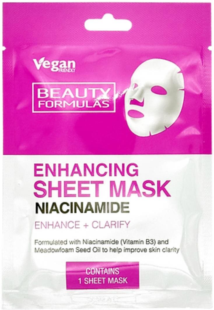 Beauty Formulas Vyživujúca pleťová maska s niacínamidom 1 ks...
