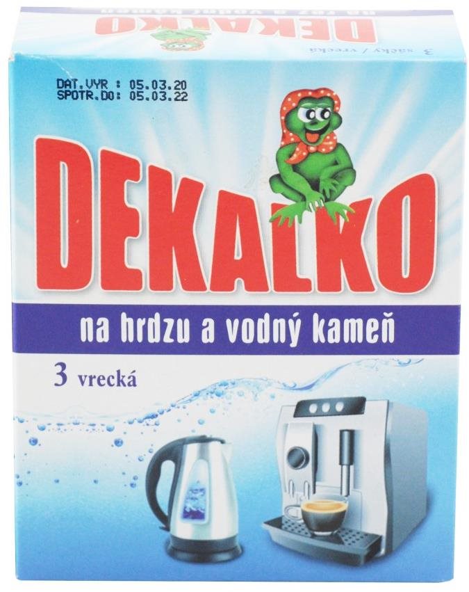 Dekalko práškový přípravek na rez a vodní kámen, 3 sáčky, 150 g...