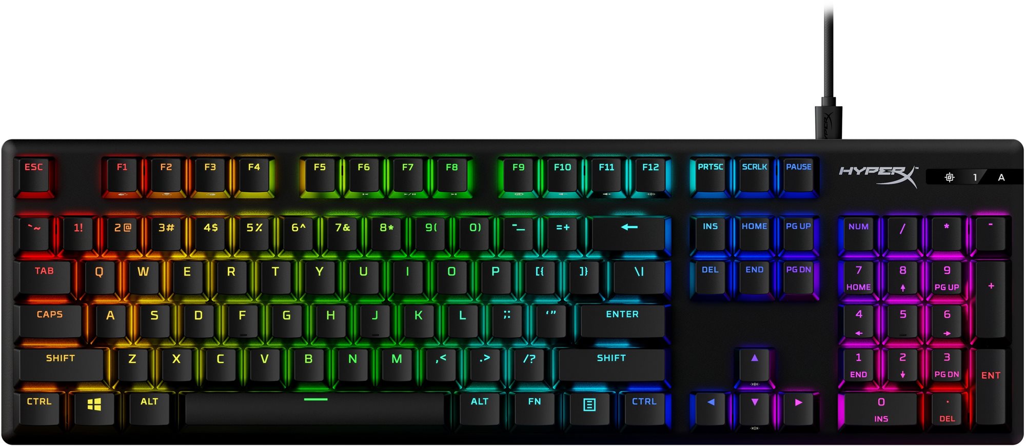 HyperX Alloy Origins PBT Aqua - US  Herní klávesnice