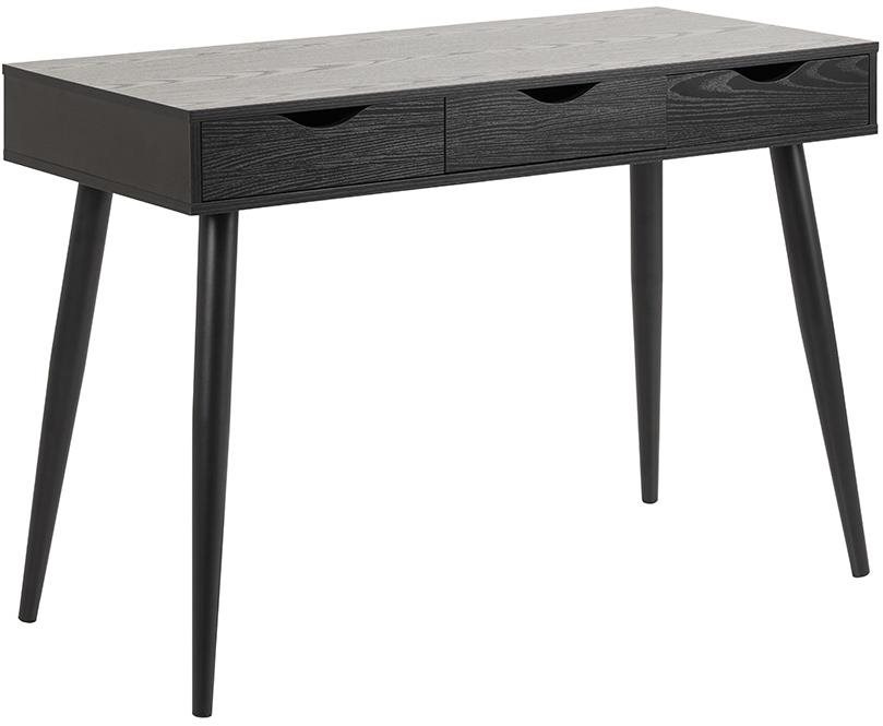 DESIGN SCANDINAVIA so zásuvkami Pluto 110 cm, čierny Písací stôl