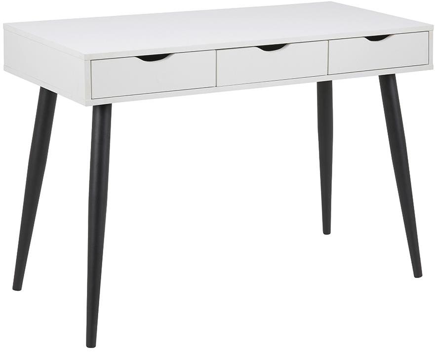 DESIGN SCANDINAVIA so zásuvkami Pluto 110 cm, čierny/biely Písací...