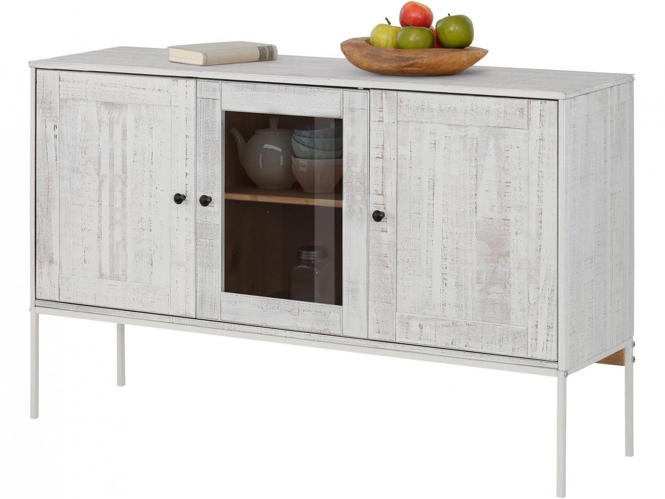 Danish Style Komoda Fray, 130 cm, biela Komoda