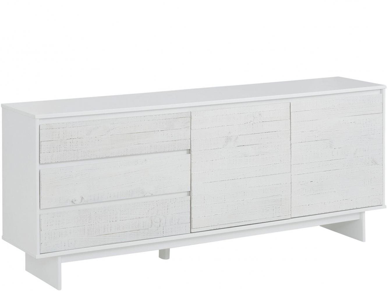 Danish Style Komoda Morgen, 165 cm, biela Komoda