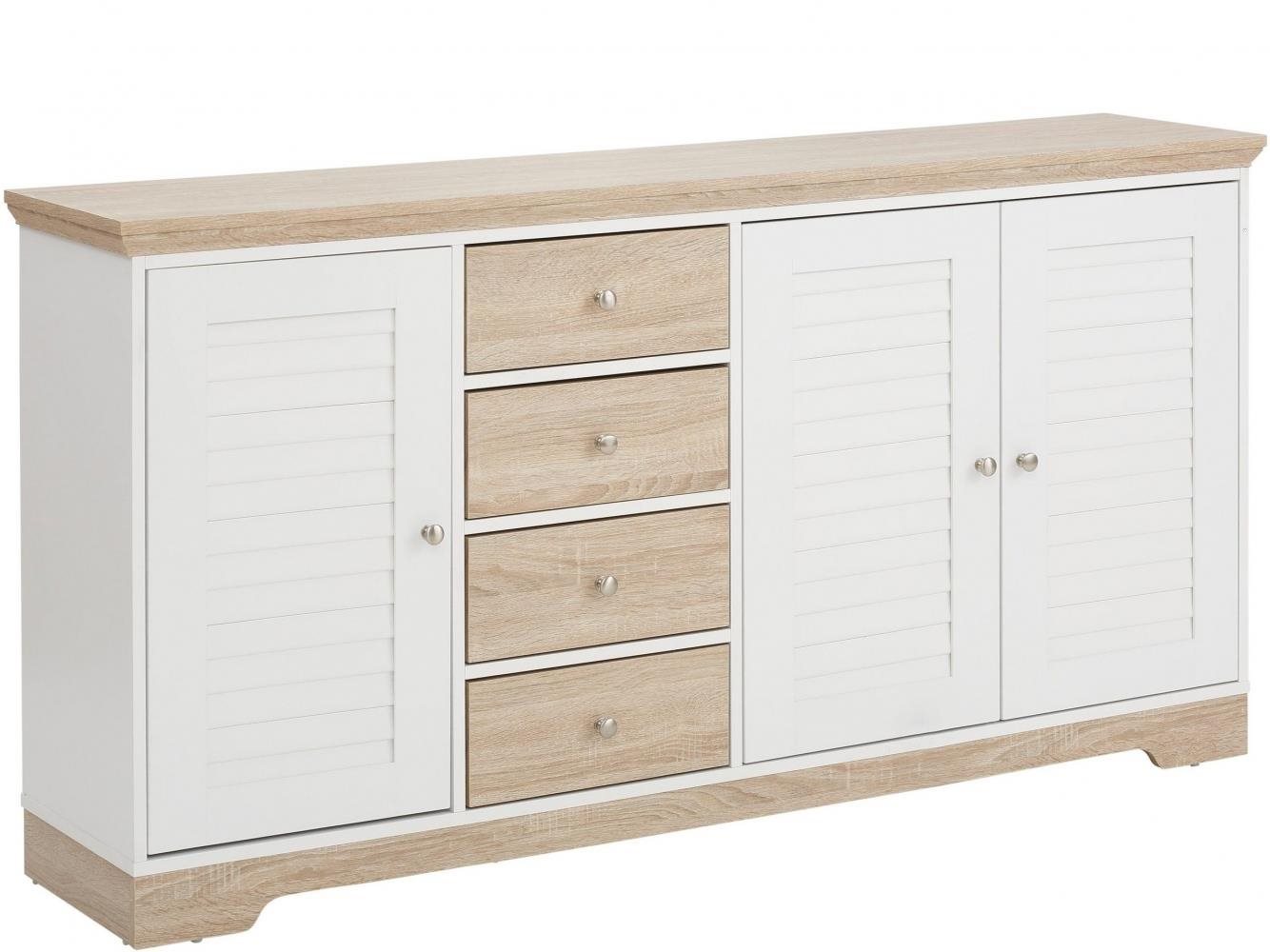 Danish Style Komoda Ramo, 160 cm, biela Komoda