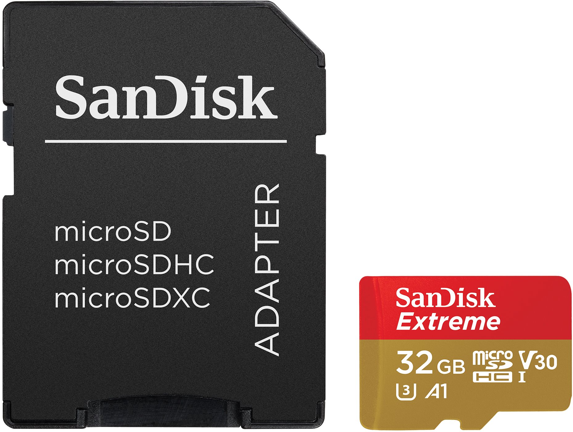 SanDisk micro SDHC 32 GB Extreme A1 UHS-I (V30) + SD adaptér...