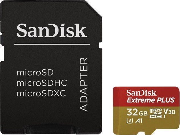 SanDisk microSDHC 32 GB Extreme Plus A1 UHS-I (V30) + SD adaptér...