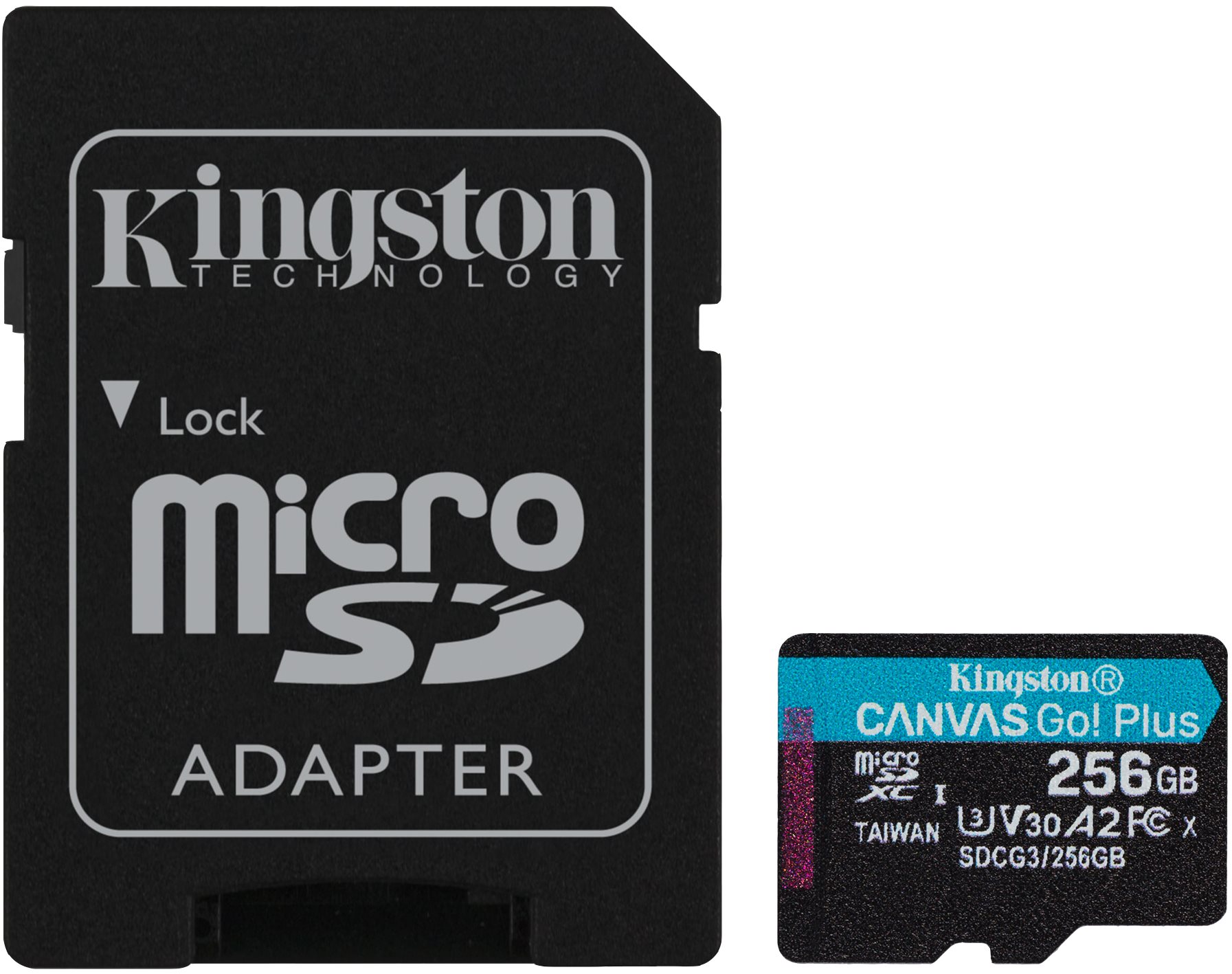 Kingston Canvas Go! Plus microSDXC 256GB + SD Adapter Memory Card