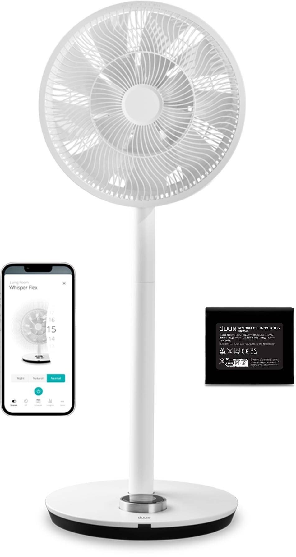 Duux Whisper Flex SMART Weiß + Akku Ventilator