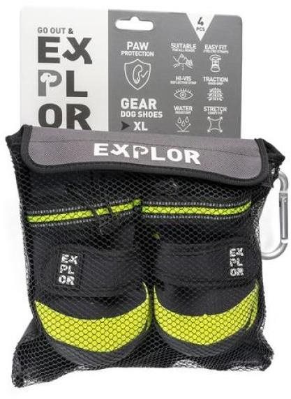 DUVO+ Topánky pre psov s reflexnou páskou XL 8,3 × 10,2 cm 4 ks...