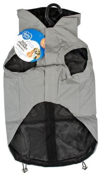 DUVO+ Športový pršiplášť z reflexnej látky pre psov XL 70 cm sivý...