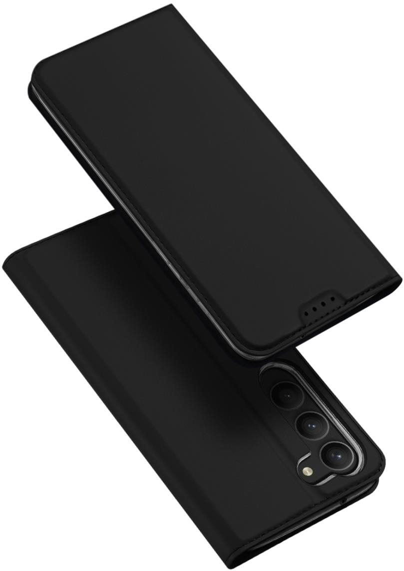 Skin Pro knižkové kožené puzdro na Samsung Galaxy S23 Plus, čierne...