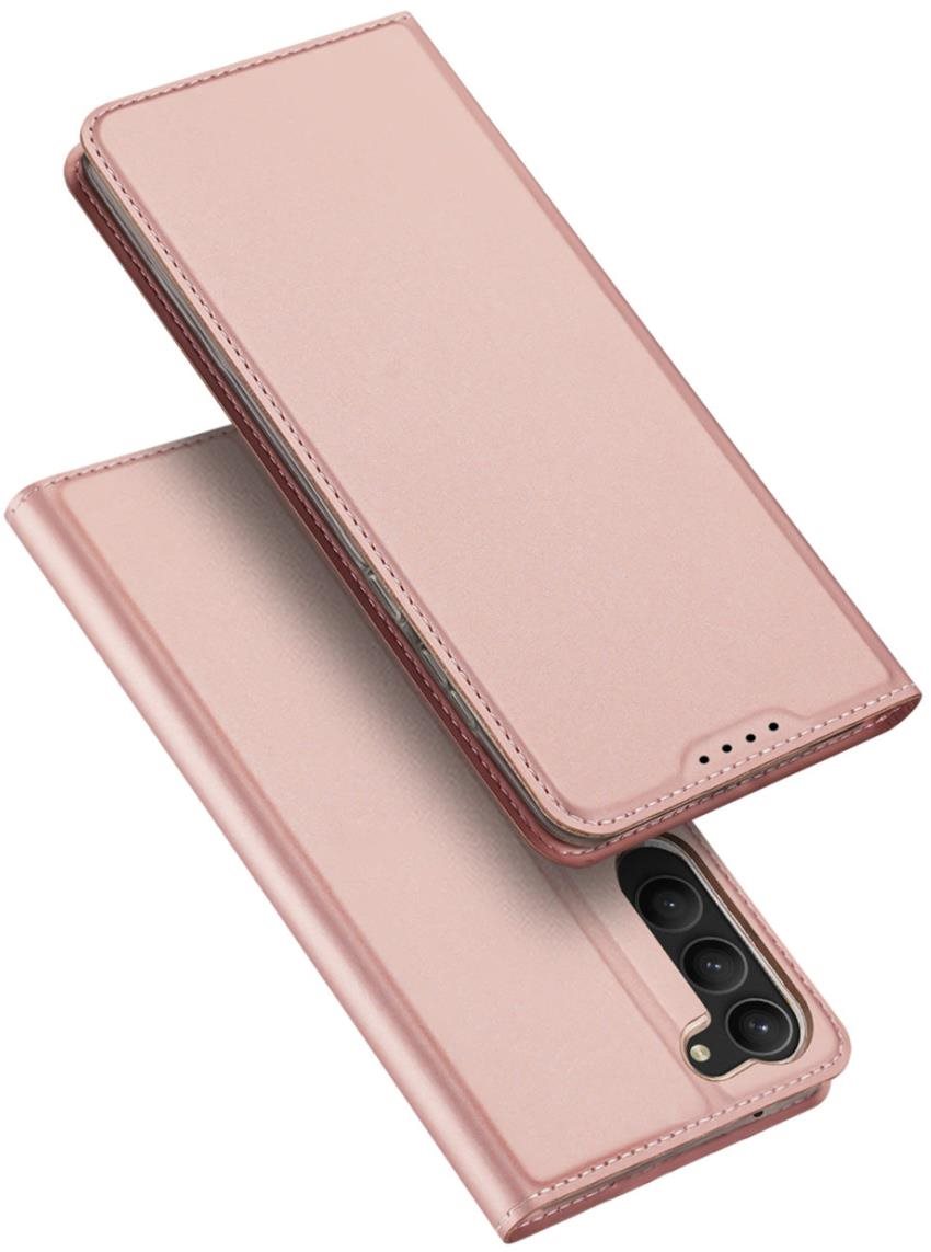 Skin Pro knižkové kožené puzdro na Samsung Galaxy S23 Plus, ružové...