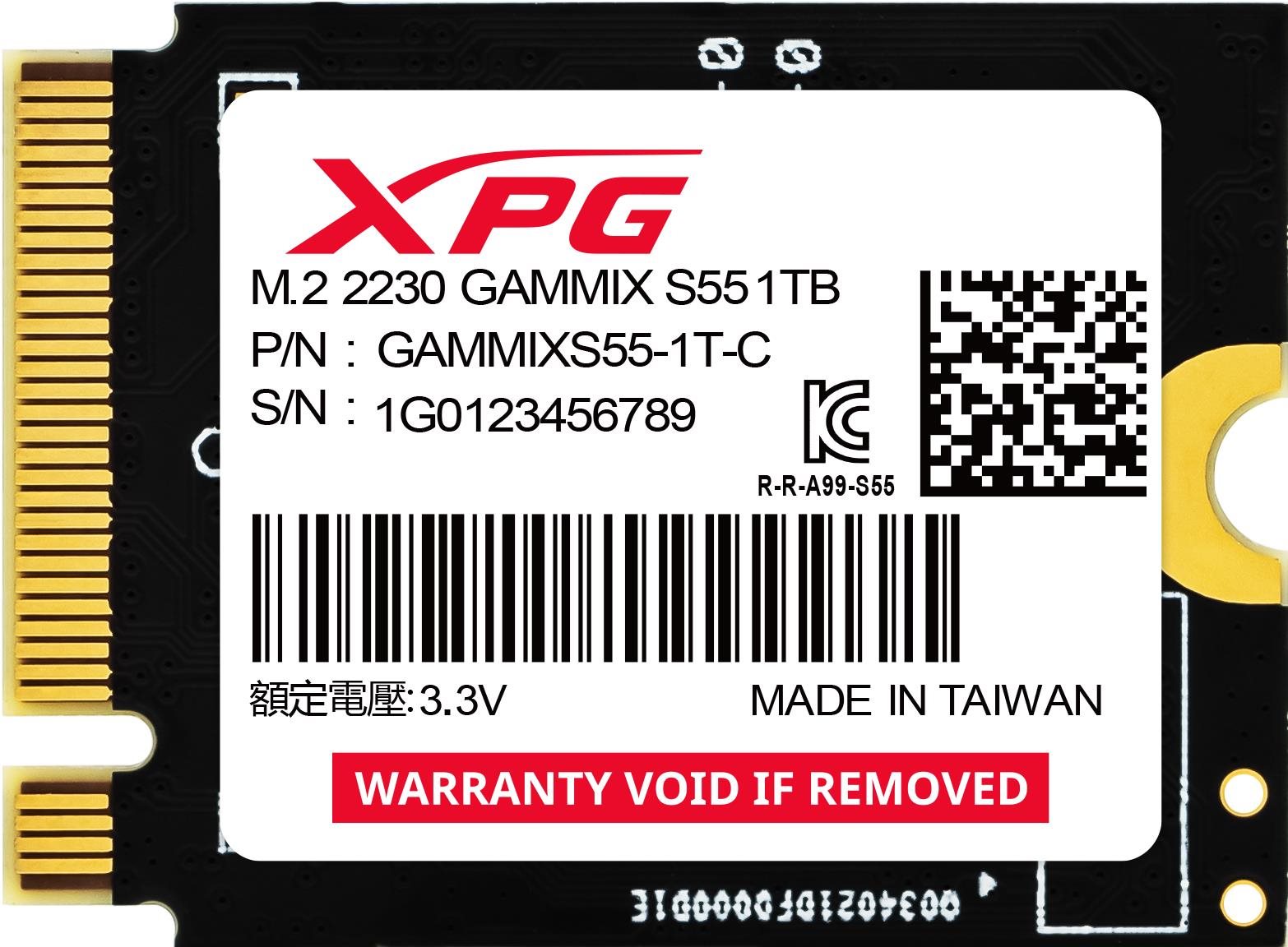 ADATA XPG GAMMIX S55 1TB SSD meghajtó