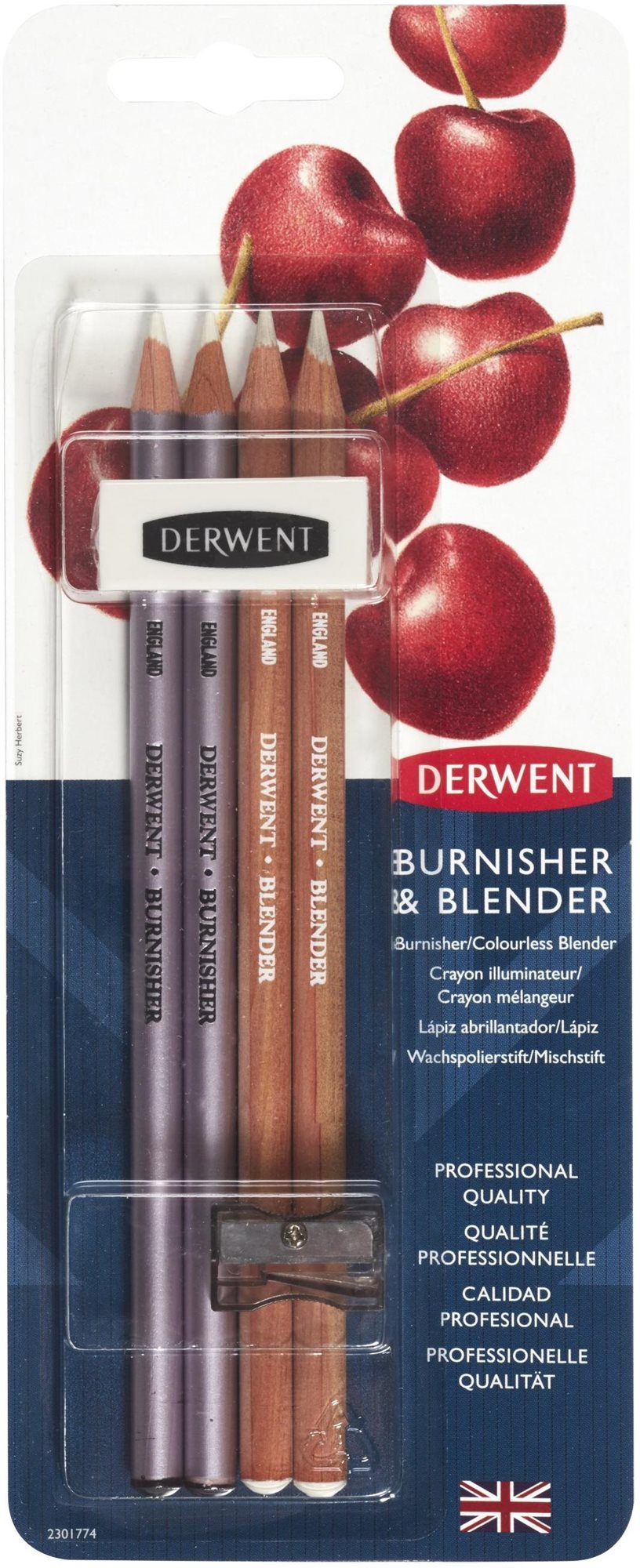 DERWENT Blender & Burnisher Blister 6 Pack Pastelky
