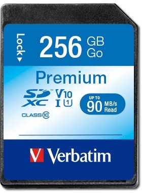 VERBATIM Premium SDXC 256GB Memory Card