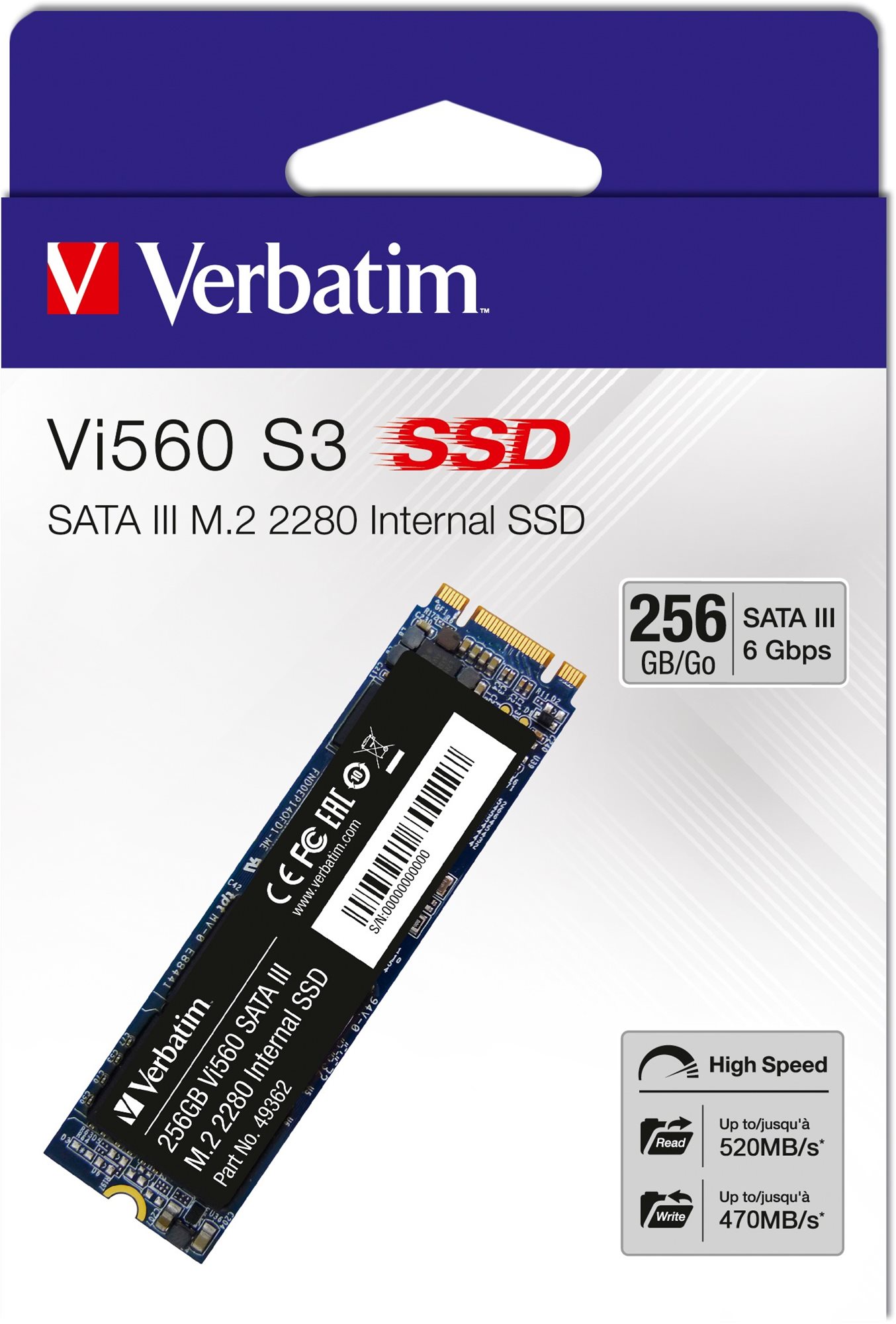 Verbatim VI560 S3 256GB SSD-Festplatte