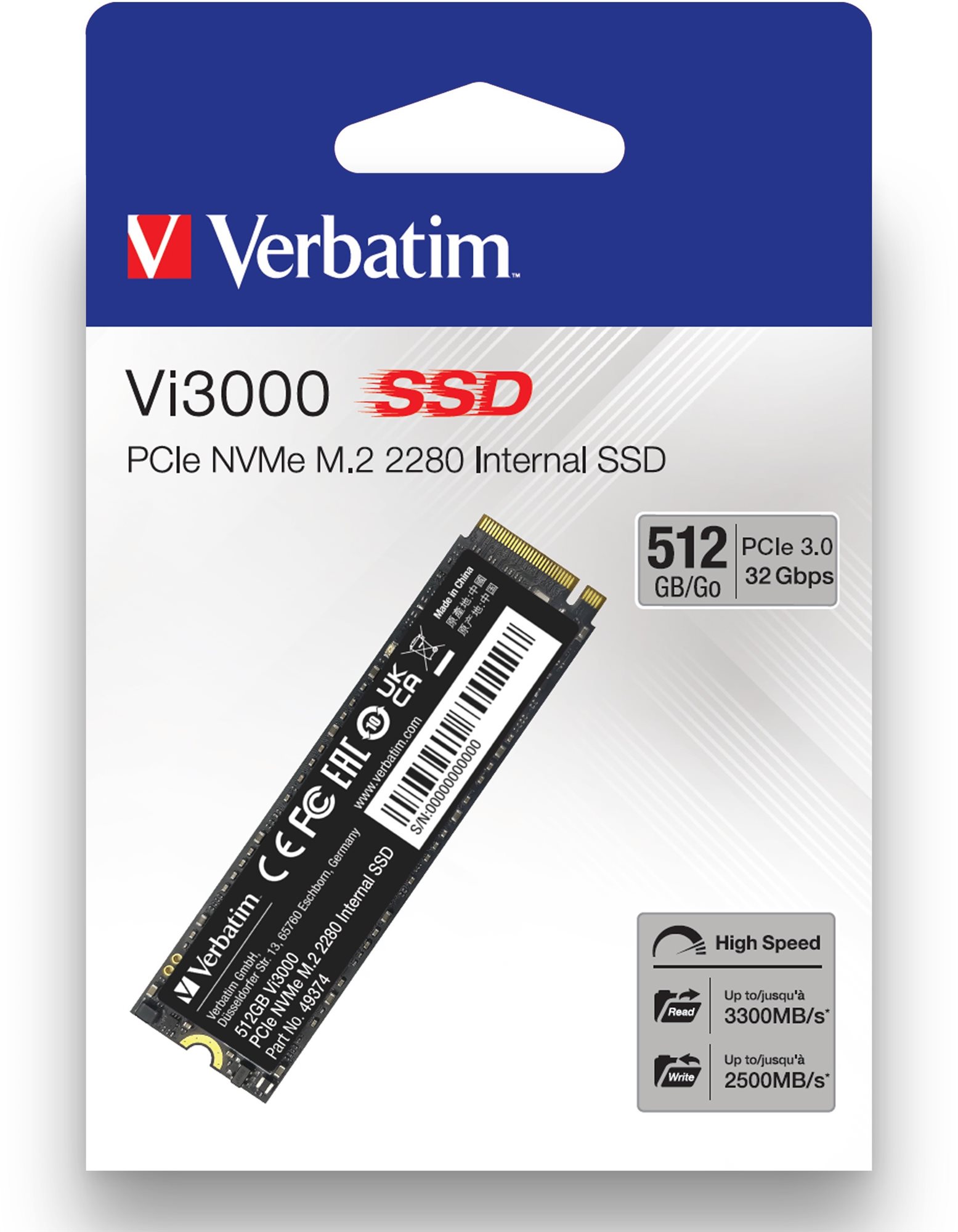 Verbatim Vi3000 512GB SSD disk