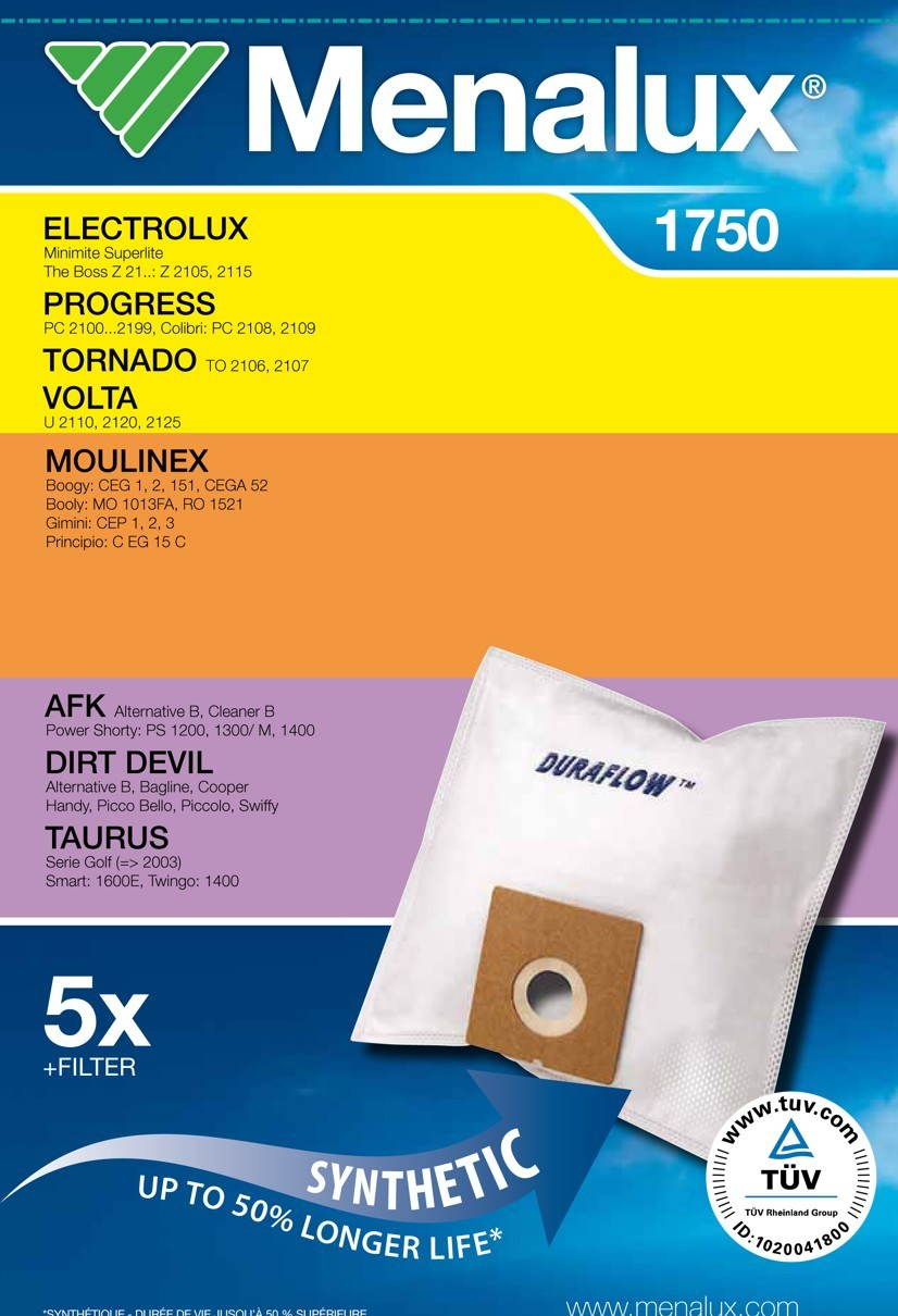 MENALUX 1750 Vacuum Cleaner Bags