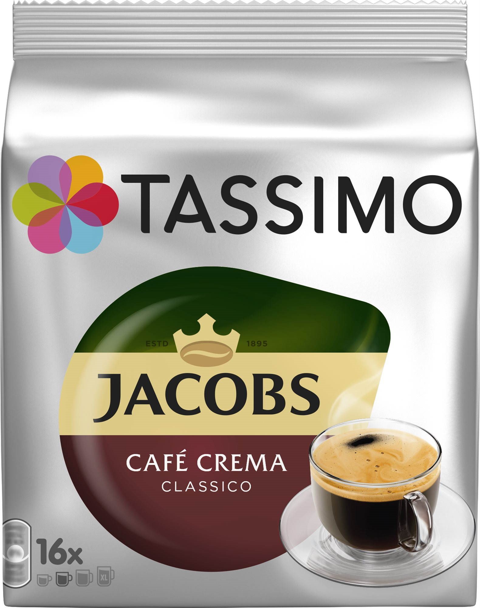 TASSIMO Kapseln Jacobs Café Crema 16 Getränke Kaffeekapseln