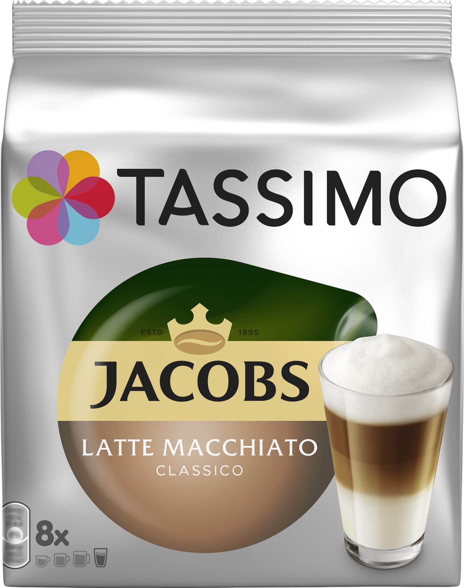 TASSIMO Kapseln Jacobs Latte Macchiato 8 Getränke Kaffeekapseln