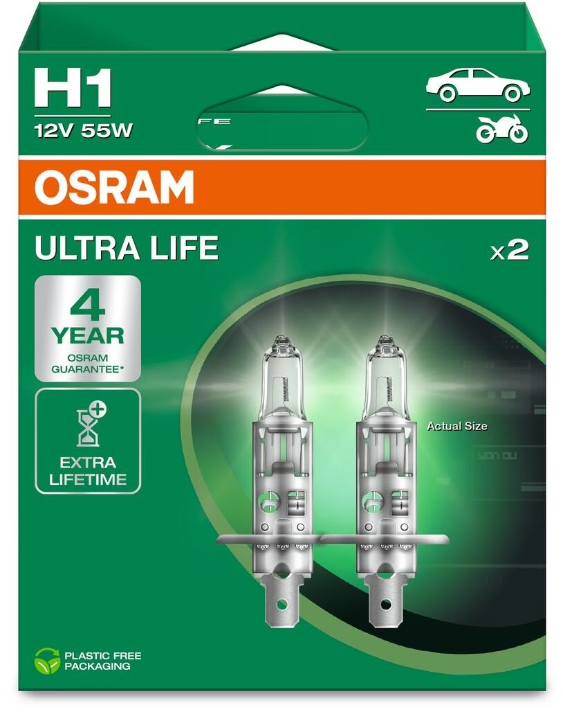 OSRAM Ultra Life H1 55 W P14.5s 2 ks Autožiarovka