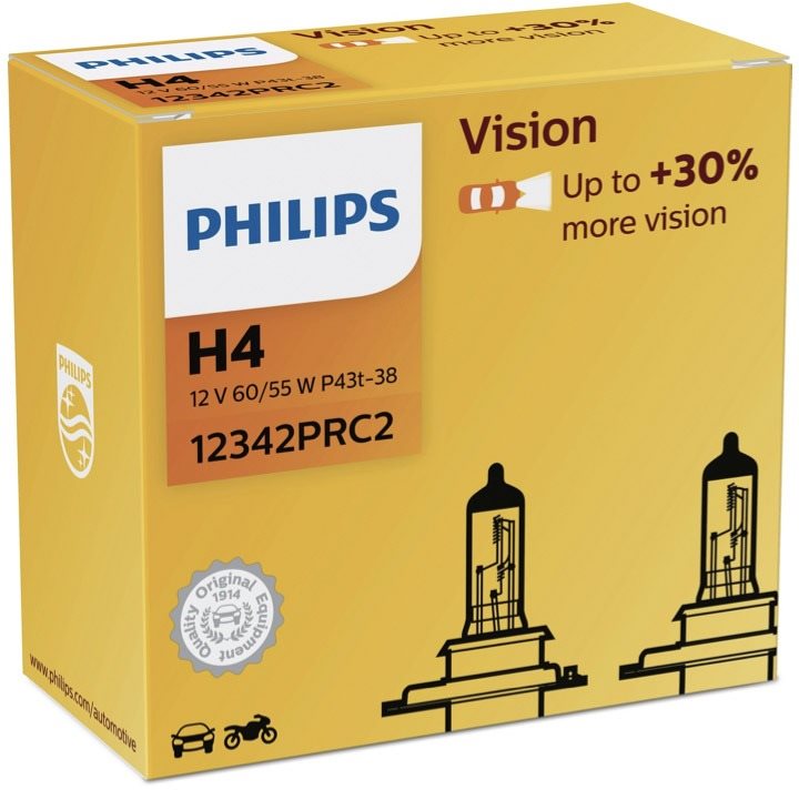 PHILIPS H4 Vision 2 ks Autožiarovka