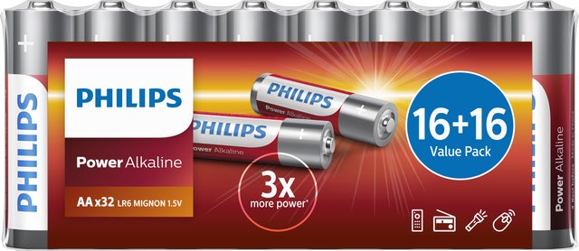 Philips LR6P32FV/10, 32 pcs in Package Battery