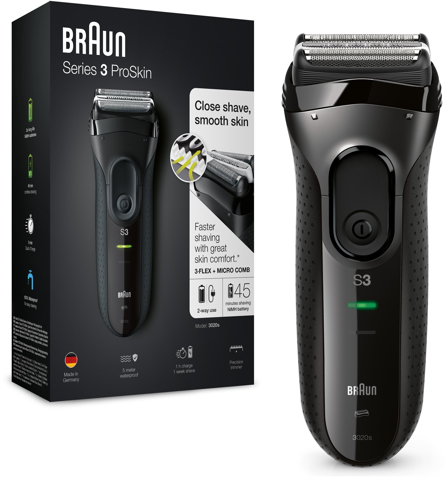 BRAUN Series 3 3020s Black Holiaci strojček