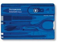 VICTORINOX Swiss Card Classic Translucent modrý Multitool