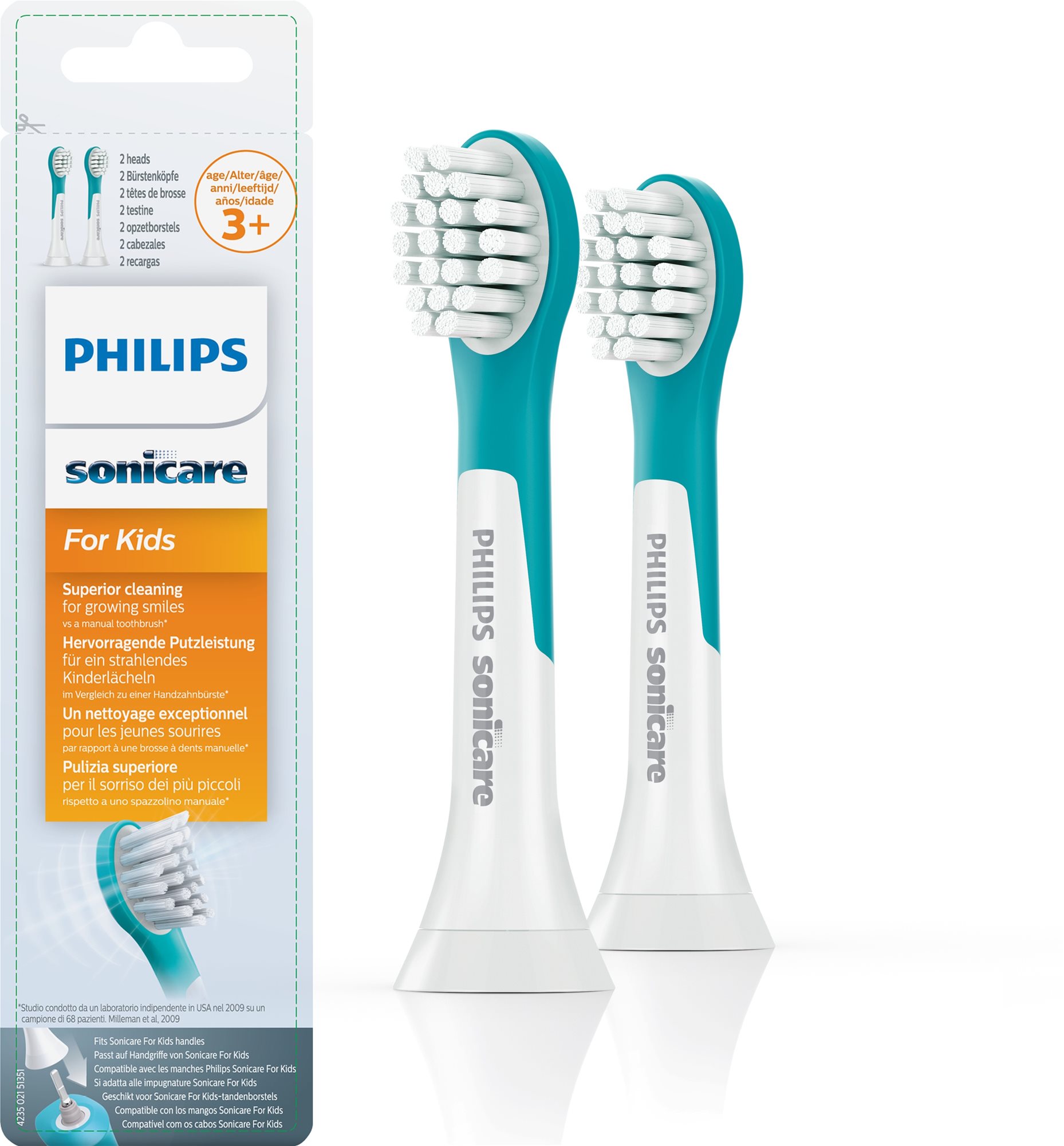 Philips Sonicare for Kids HX6032/33 Kompaktgröße - 2 Stück...