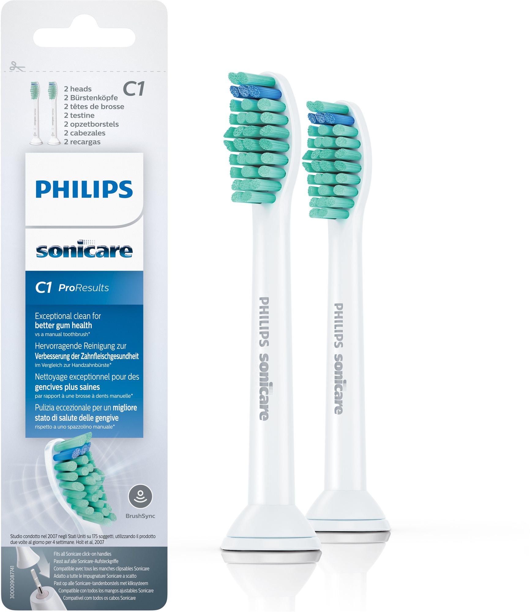 Philips Sonicare HX6012/07 ProResults, 2db Elektromos fogkefe fej
