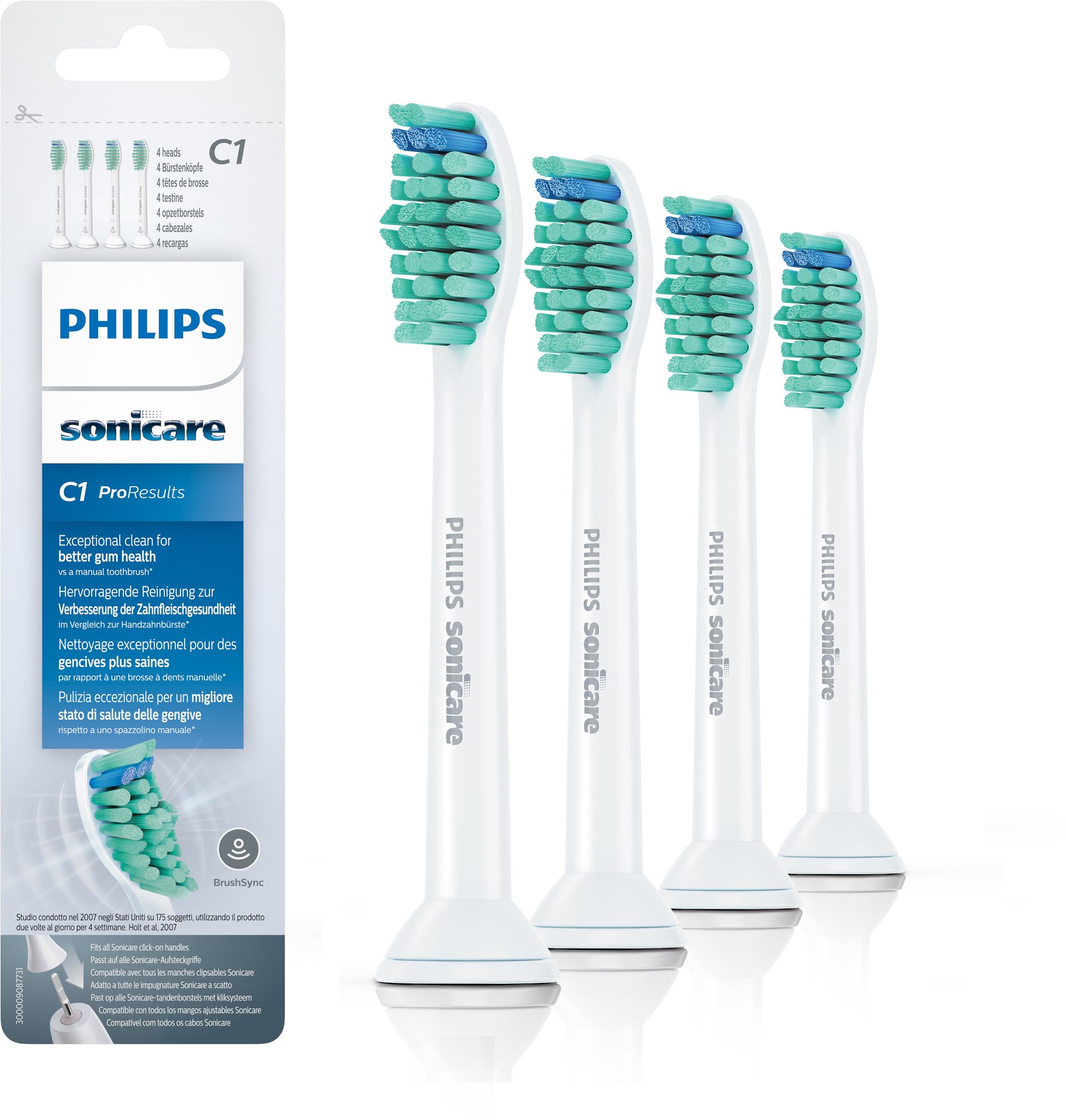 Philips Sonicare ProResults HX6014/07 Bürstenkopf - 4 Stück...