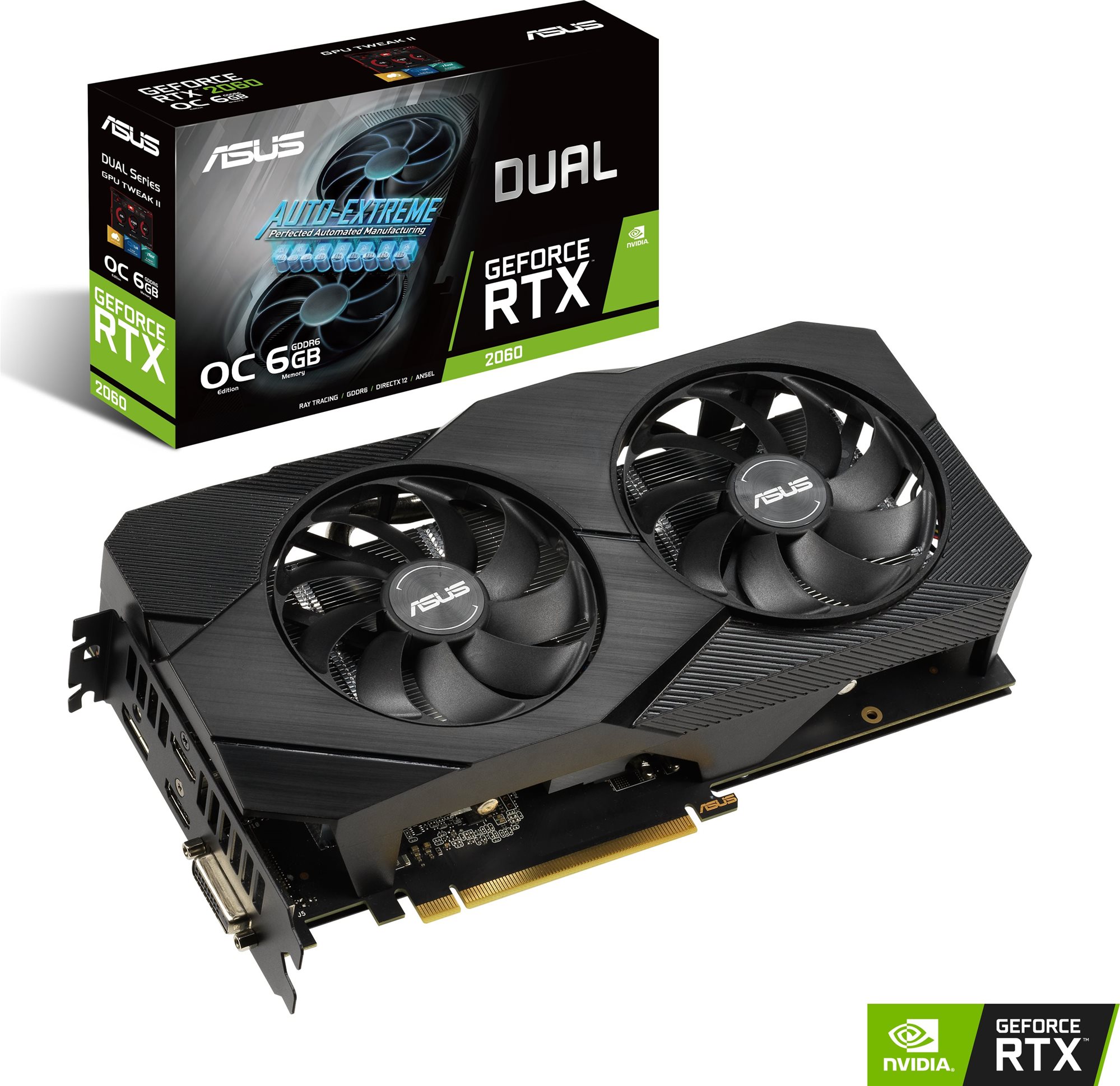 ASUS DUAL GeForce RTX2060 O6G EVO Graphics Card