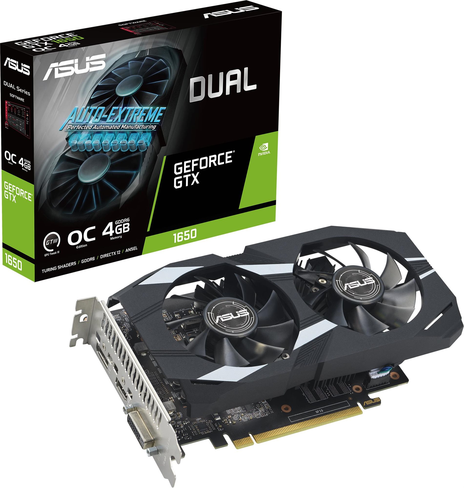 ASUS DUAL GeForce GTX 1650 4G OC GDDR6 EVO Grafikkarte