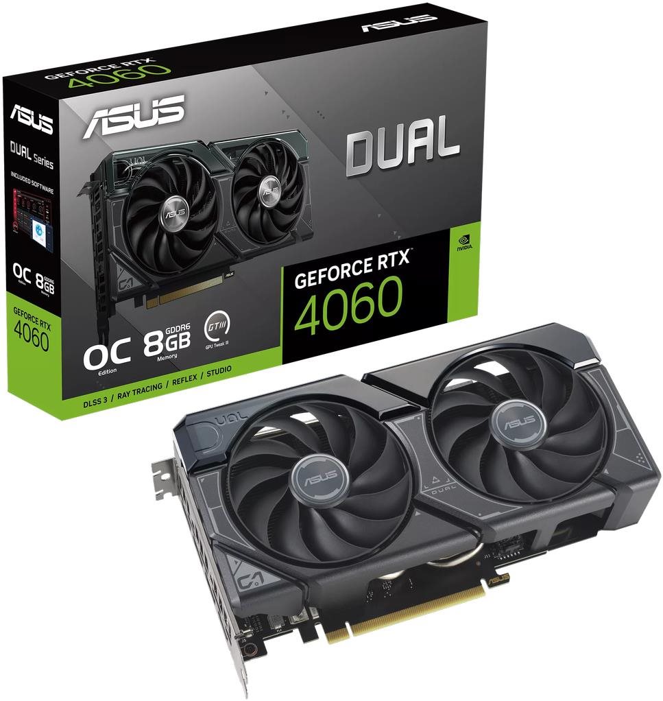 ASUS DUAL GeForce RTX 4060 O8G Videókártya