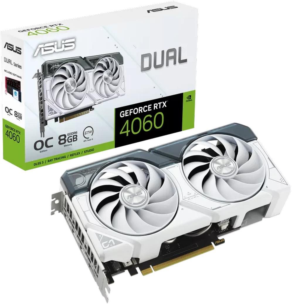 ASUS DUAL GeForce RTX 4060 O8G WHITE Grafická karta
