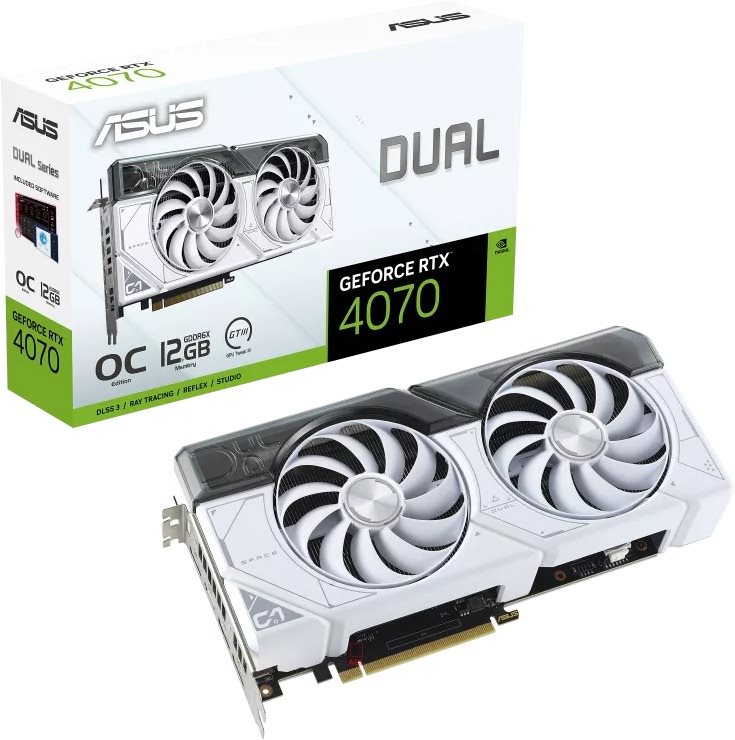 ASUS DUAL GeForce RTX 4070 O12G White Grafická karta