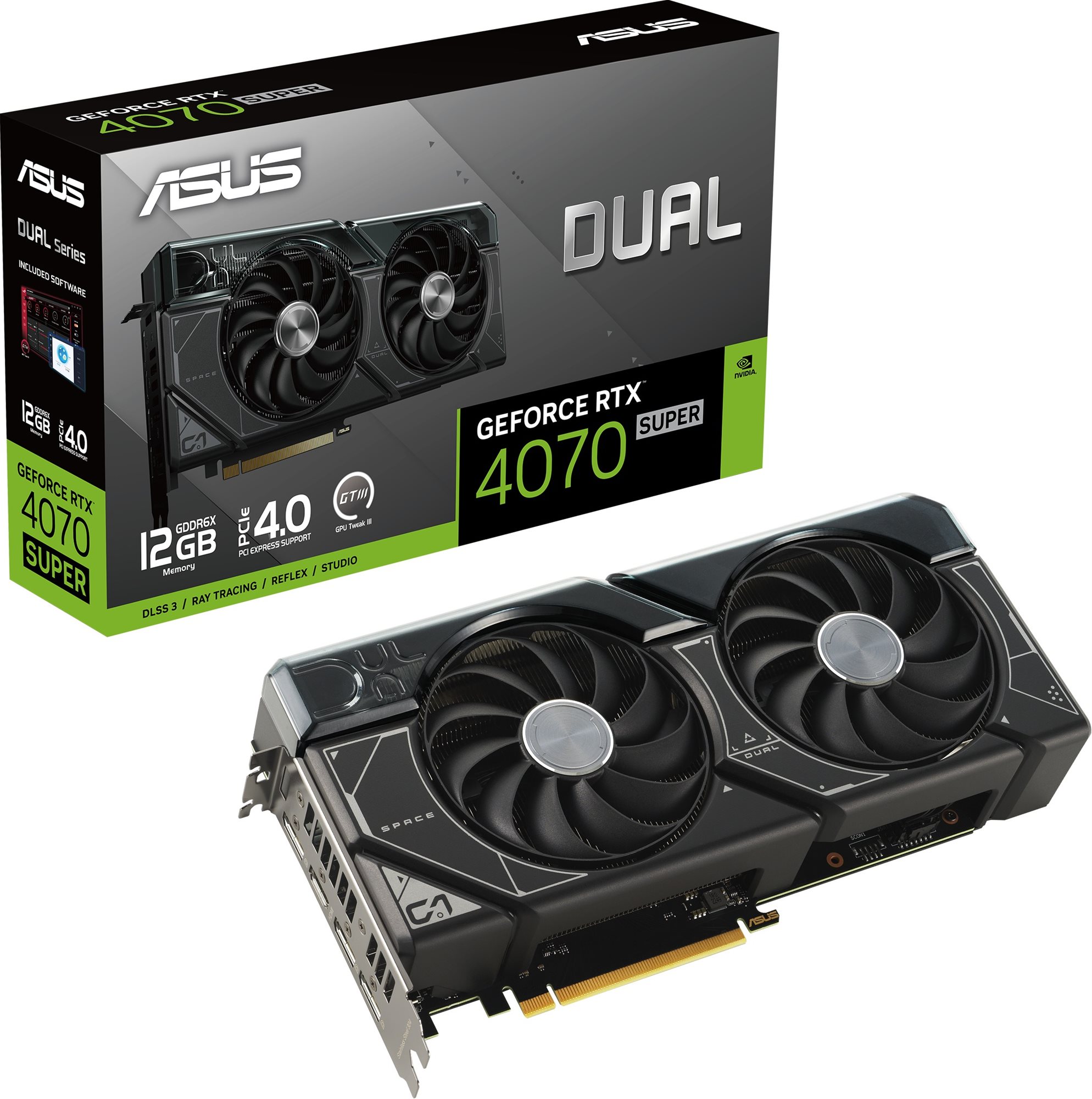 ASUS DUAL GeForce RTX 4070 SUPER 12G Grafická karta