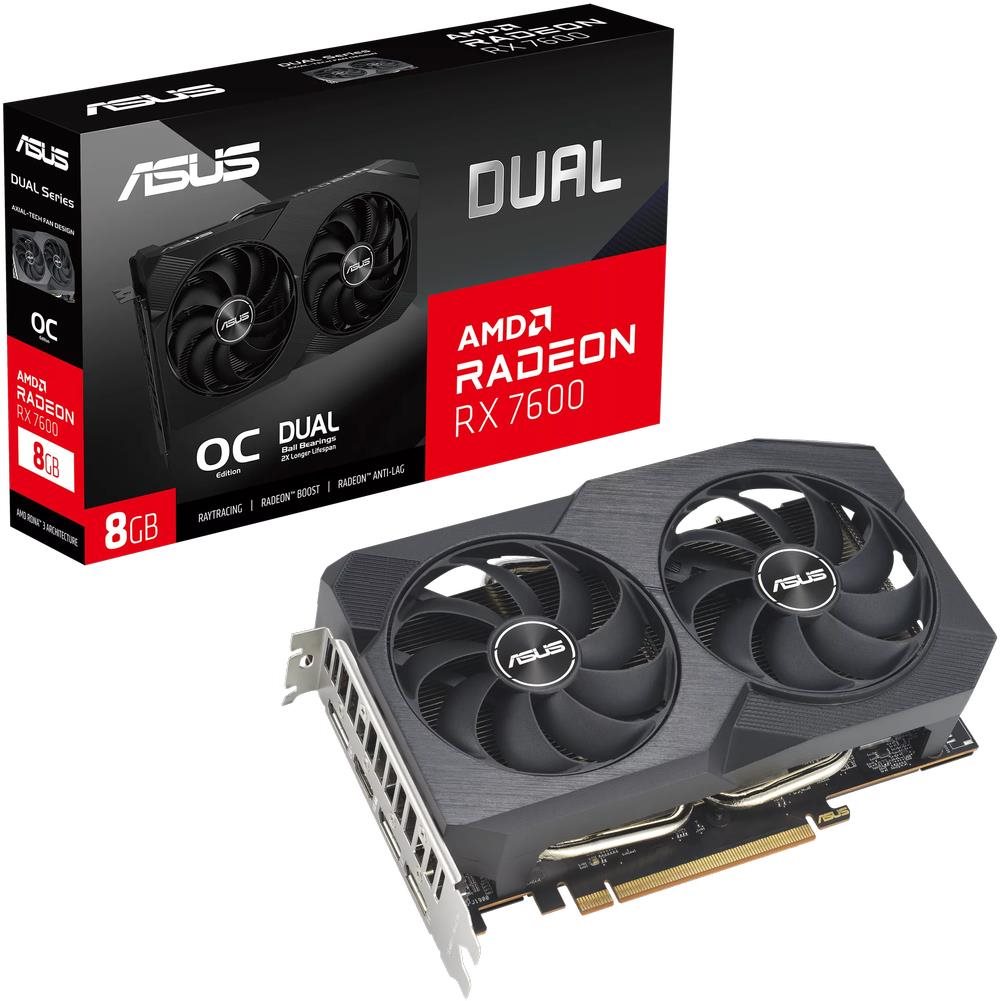 ASUS DUAL Radeon RX 7600 O8G V2 Grafická karta