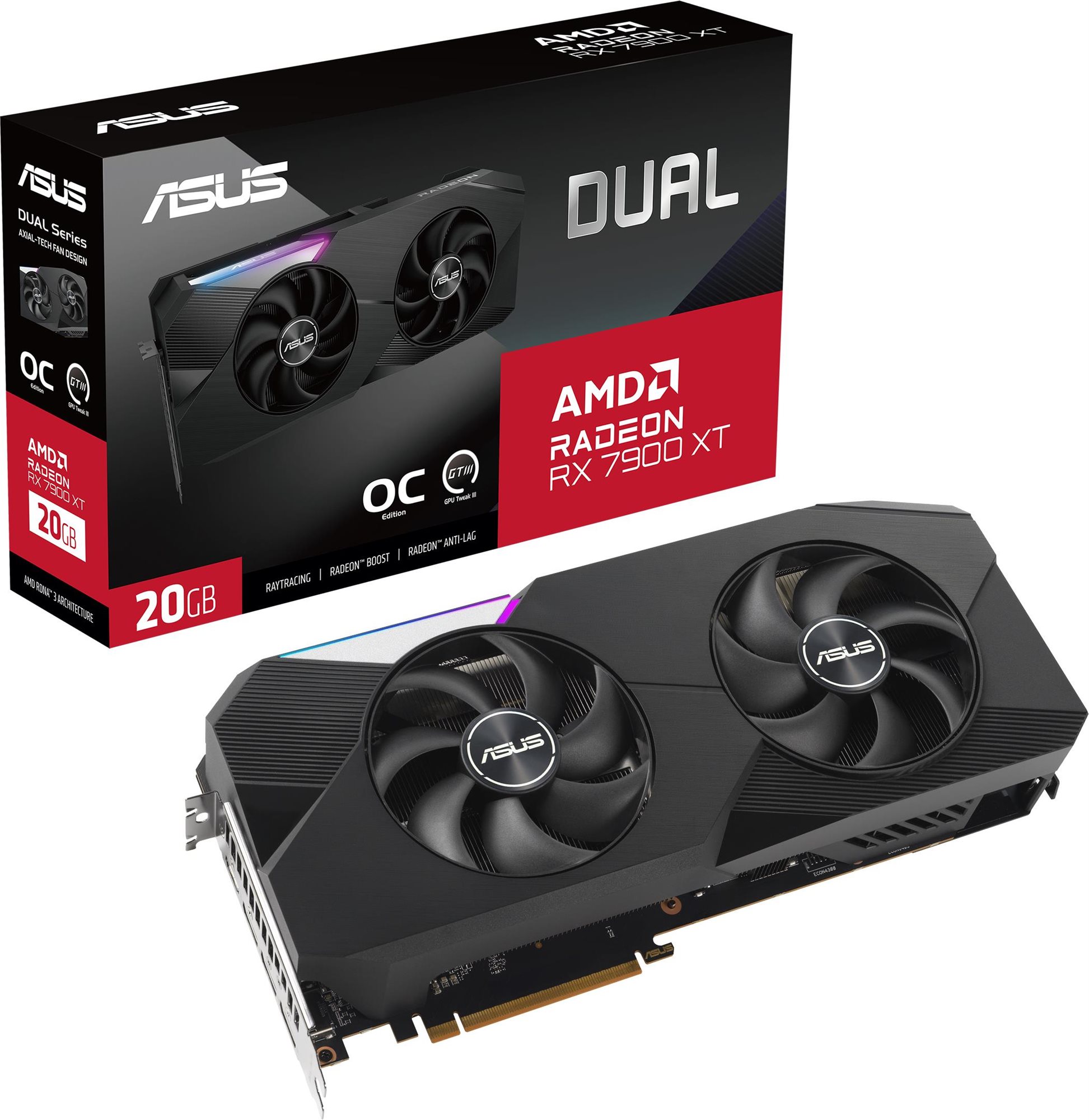 ASUS DUAL Radeon RX 7900 XT O20G Grafikkarte