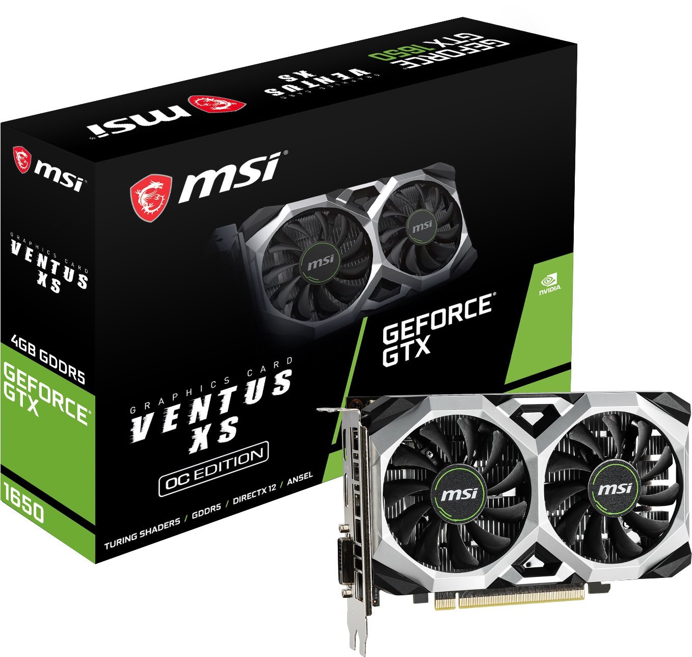 MSI GeForce GTX 1650 VENTUS XS 4G OC Graphics Card