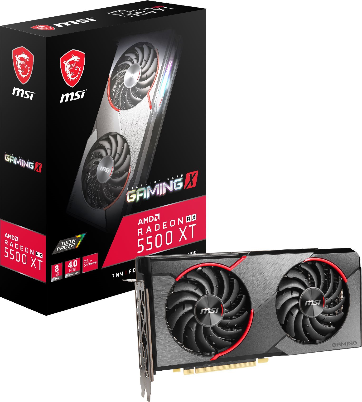 MSI Radeon RX 5500 XT GAMING X 8G Grafická karta