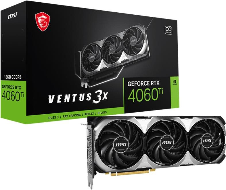 MSI GeForce RTX 4060 Ti VENTUS 3X 16G OC Videókártya
