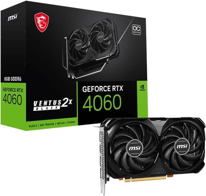 MSI GeForce RTX 4060 VENTUS 2X BLACK 8G OC Grafická karta